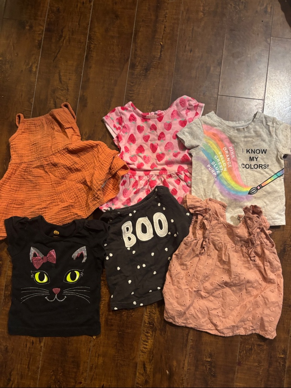 Set of 5 girl shirts 12 m